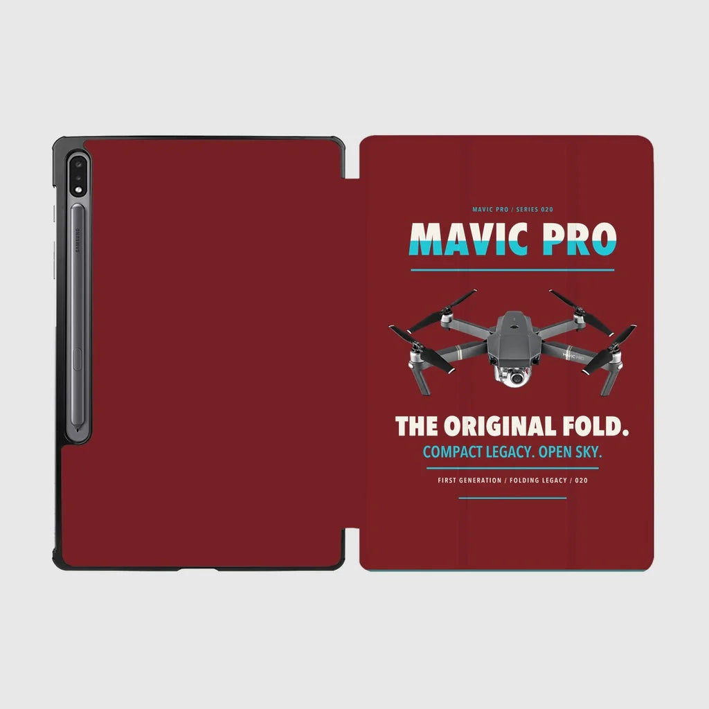 DJI Mavic Pro design on dark red samsung tablet tablet case