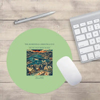 Thumbnail for VINTAGE G4449 - The Homefield Christmas Eve - Designed Mouse Pads design on lightgreen round