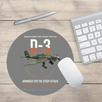 Thumbnail for Junkers Ju 87D-3 design on gray round mouse pad