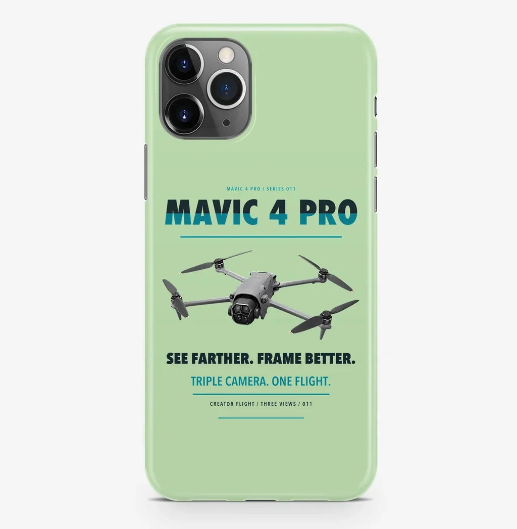 DJI Mavic 4 Pro Case ProMax design on light green iphone case promax