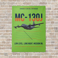Thumbnail for MC-130J COMMANDO II vertical canvas print - no frame - light green background
