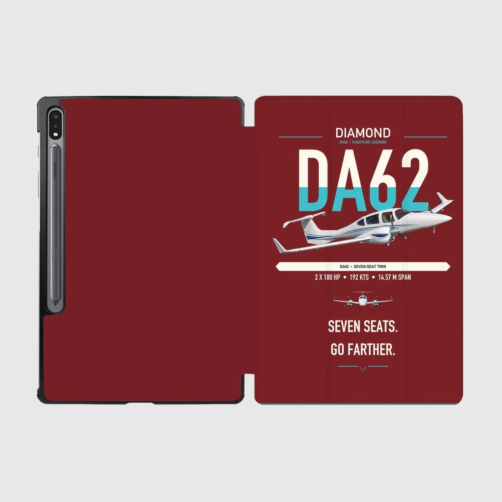 Diamond DA62 design on dark red samsung tablet tablet case