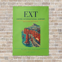 Thumbnail for Exeter International Airport EXT vertical canvas print - no frame - light green background