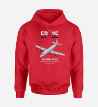 Thumbnail for EP-3E ARIES II design on red double-side hoodie, single-side print