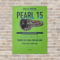 Thumbnail for PEARL 15 vertical canvas print - no frame - light green background