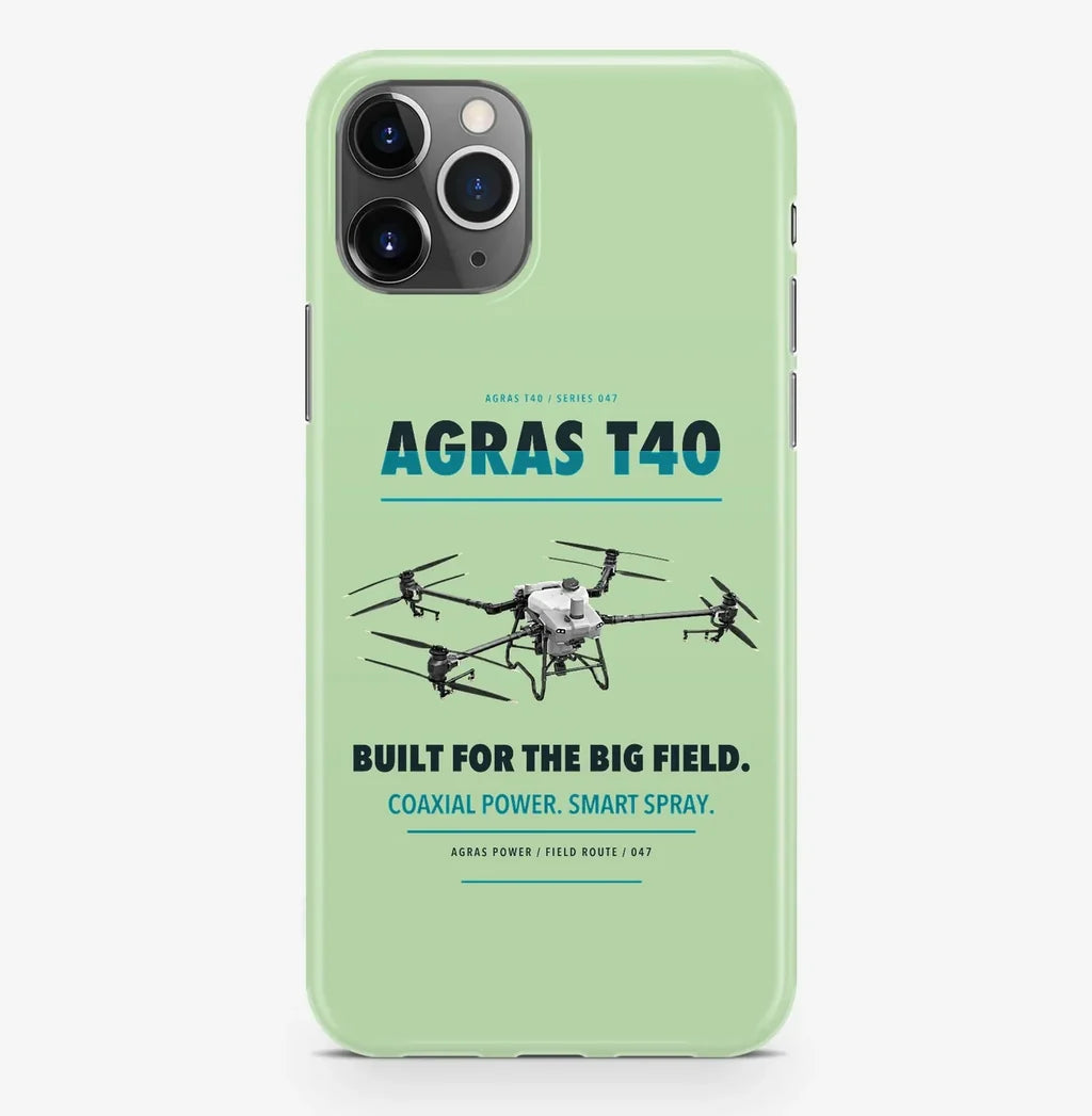 DJI Agras T40 Case ProMax design on light green iphone case promax