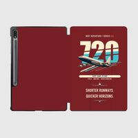 Thumbnail for Boeing 720B design on dark red samsung tablet tablet case