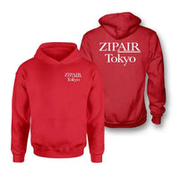 Thumbnail for Zipair logo on red double side hoodie