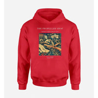 Thumbnail for VINTAGE G4014 - The Propeller Shop - Premium Hoodie design on red premium