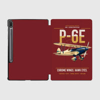 Thumbnail for Curtiss P-6E Hawk design on dark red samsung tablet tablet case