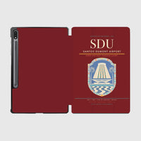 Thumbnail for Santos Dumont Airport (SDU) design on dark red samsung tablet tablet case