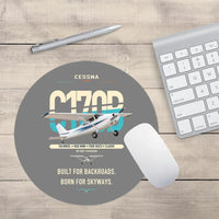 Thumbnail for Cessna 170B design on gray round mouse pad