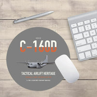 Thumbnail for Transall C-160D design on gray round mouse pad