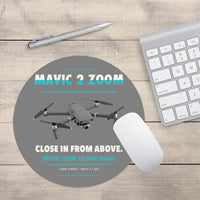 Thumbnail for DJI Mavic 2 Zoom design on gray round mouse pad