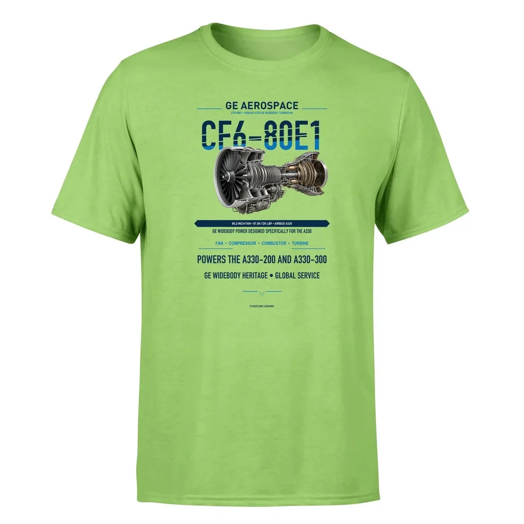 CF6-80E1 design on light green single side