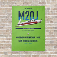 Thumbnail for Mooney M20J 201 vertical canvas print - no frame - light green background
