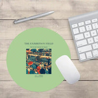 Thumbnail for VINTAGE G4322 - The Exhibition Field - Designed Mouse Pads design on lightgreen round