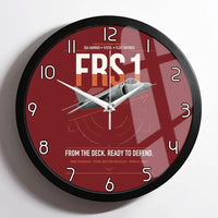 Thumbnail for British Aerospace Sea Harrier FRS.1 design on dark red framed wall clock