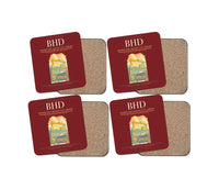 Thumbnail for George Best Belfast City Airport BHD Coaster 4-Pieces-Set - Dark Red