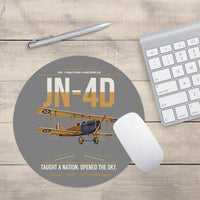 Thumbnail for Curtiss JN-4D Jenny design on gray round mouse pad
