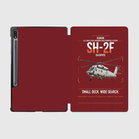 Thumbnail for Kaman SH-2F Seasprite design on dark red samsung tablet tablet case