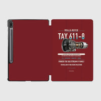 Thumbnail for TAY 611-8 design on dark red samsung tablet tablet case