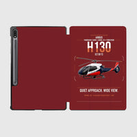 Thumbnail for Airbus H130 design on dark red samsung tablet tablet case