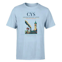 Thumbnail for Cheyenne Regional Airport (CYS) T-Shirt single-side front print in Light Blue | cheyenne-regional-airport-cys-double-side-t-shirt