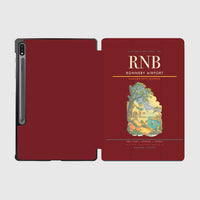 Thumbnail for Ronneby Airport (RNB) design on dark red samsung tablet tablet case