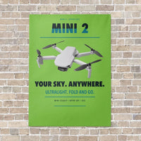 Thumbnail for DJI Mini 2 vertical canvas print - no frame - light green background