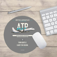 Thumbnail for British Aerospace ATP design on gray round mouse pad