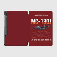 Thumbnail for MC-130J COMMANDO II design on dark red samsung tablet tablet case