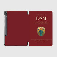 Thumbnail for Des Moines International Airport (DSM) design on dark red samsung tablet tablet case