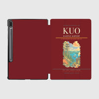Thumbnail for Kuopio Airport (KUO) design on dark red samsung tablet tablet case