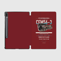 Thumbnail for CFM56-3 design on dark red samsung tablet tablet case