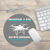 Thumbnail for DJI Phantom 4 RTK design on gray round mouse pad