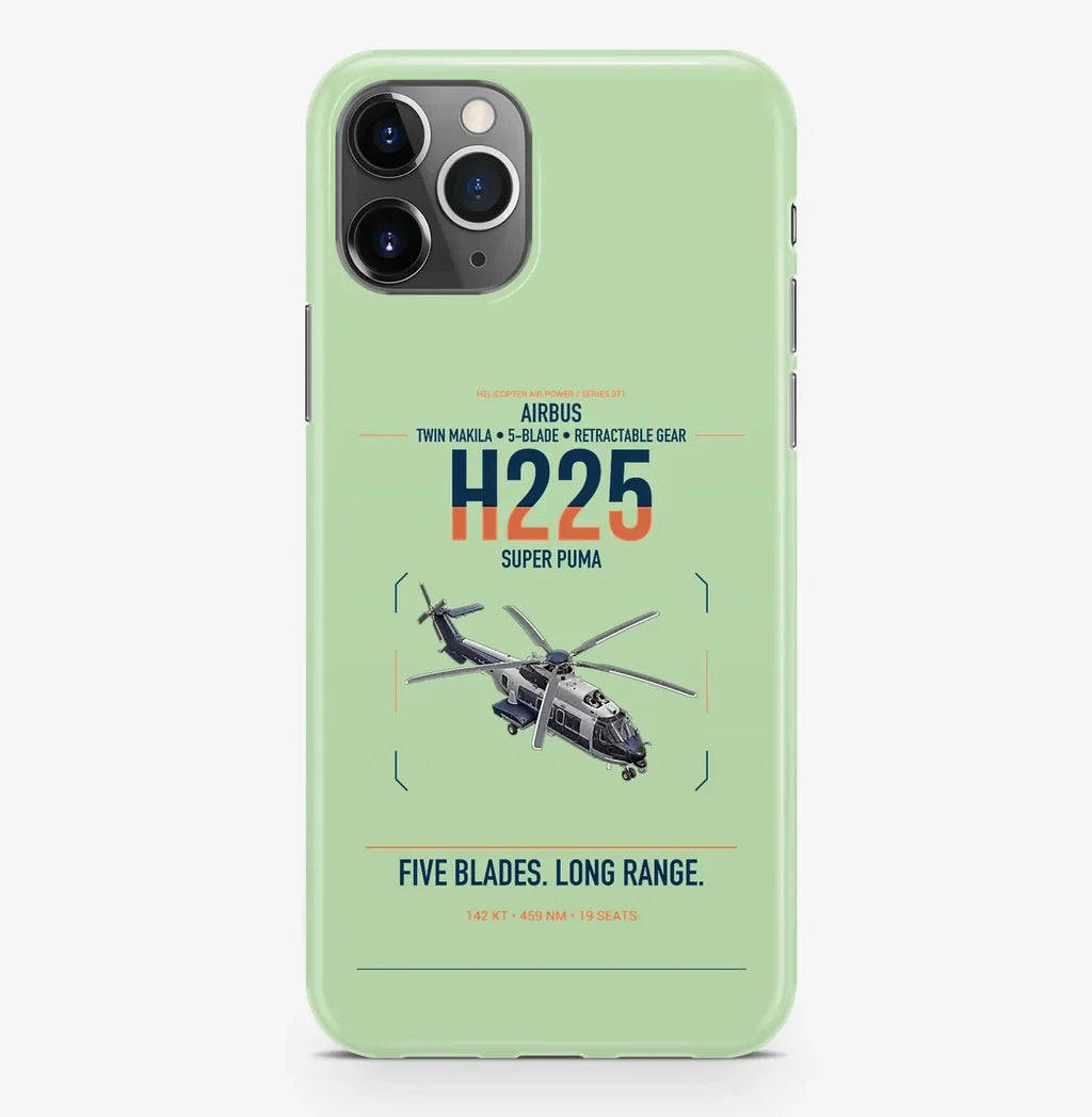 Airbus H225 design on light green magsafe iphone case, for iPhone Pro Max