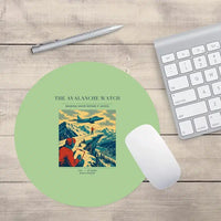 Thumbnail for VINTAGE G4344 - The Avalanche Watch - Designed Mouse Pads design on lightgreen round