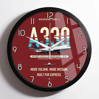 Thumbnail for Airbus A330-300P2F design on dark red framed wall clock