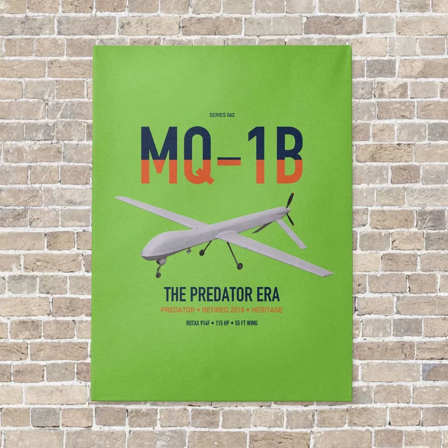 MQ-1B Predator vertical canvas print - no frame - light green background