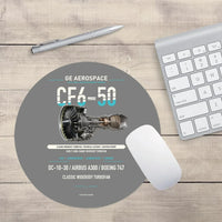 Thumbnail for CF6-50 design on gray round mouse pad