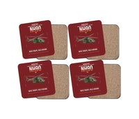 Thumbnail for NHIndustries NH90 TTH design on dark red 4 pieces set coaster