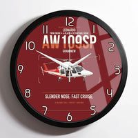 Thumbnail for Leonardo AW109SP GrandNew design on dark red framed wall clock
