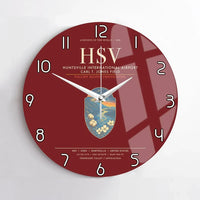 Thumbnail for Huntsville International Airport HSV Wall-Clock No-Frame - Dark Red
