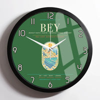 Thumbnail for Beirut Rafic Hariri International Airport BEY - Levantine Sea Current Wall-Clock Framed - Green