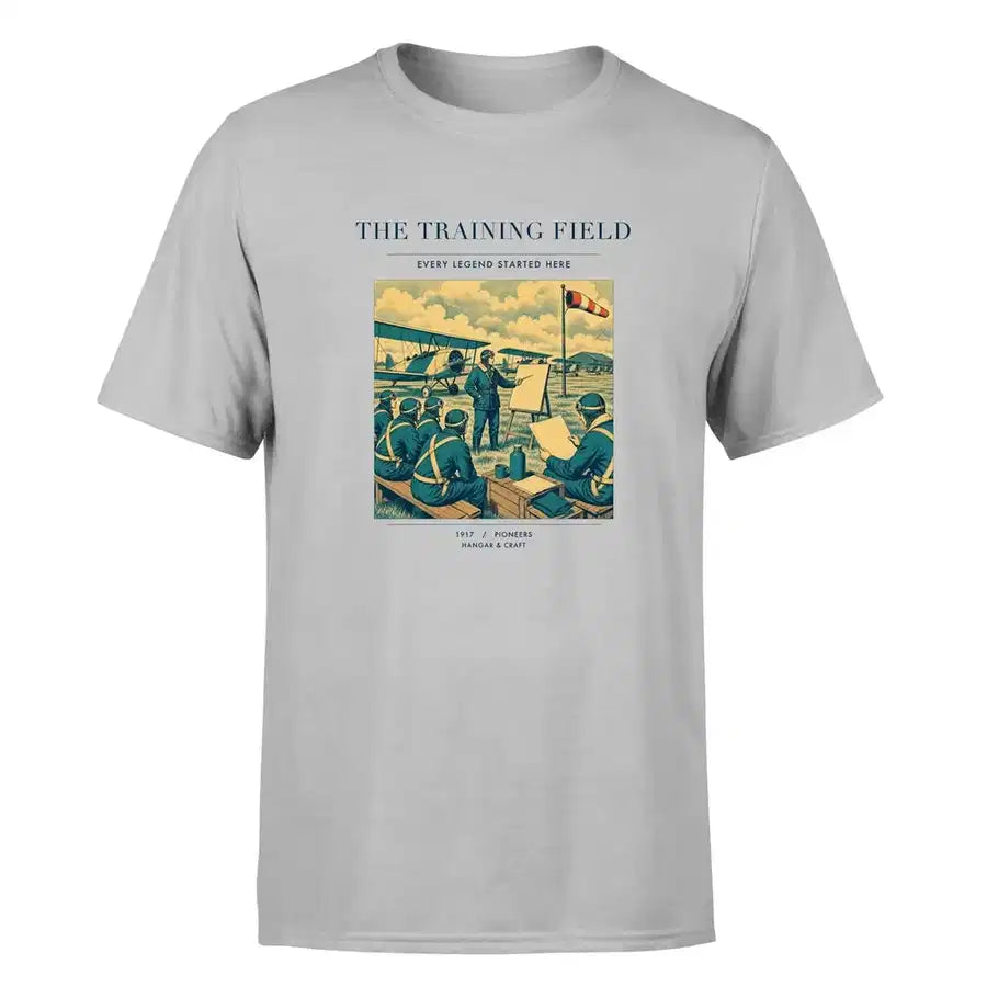 VINTAGE G4009 - The Training Field - Premium T-Shirt design on lightgray premium t shirt