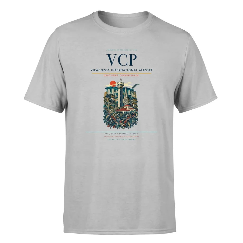 Campinas Airport (VCP) Premium T-Shirt Light Gray