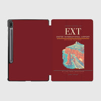 Thumbnail for Exeter International Airport (EXT) design on dark red samsung tablet tablet case