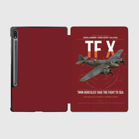 Thumbnail for Bristol Beaufighter TF X design on dark red samsung tablet tablet case
