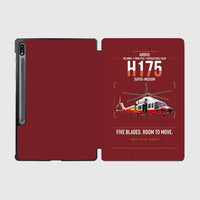 Thumbnail for Airbus H175 design on dark red samsung tablet tablet case